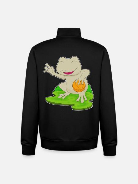 grenouille basketteur basketteur - Sweat zippé unisexe en coton bio Stanley/Stella - noir