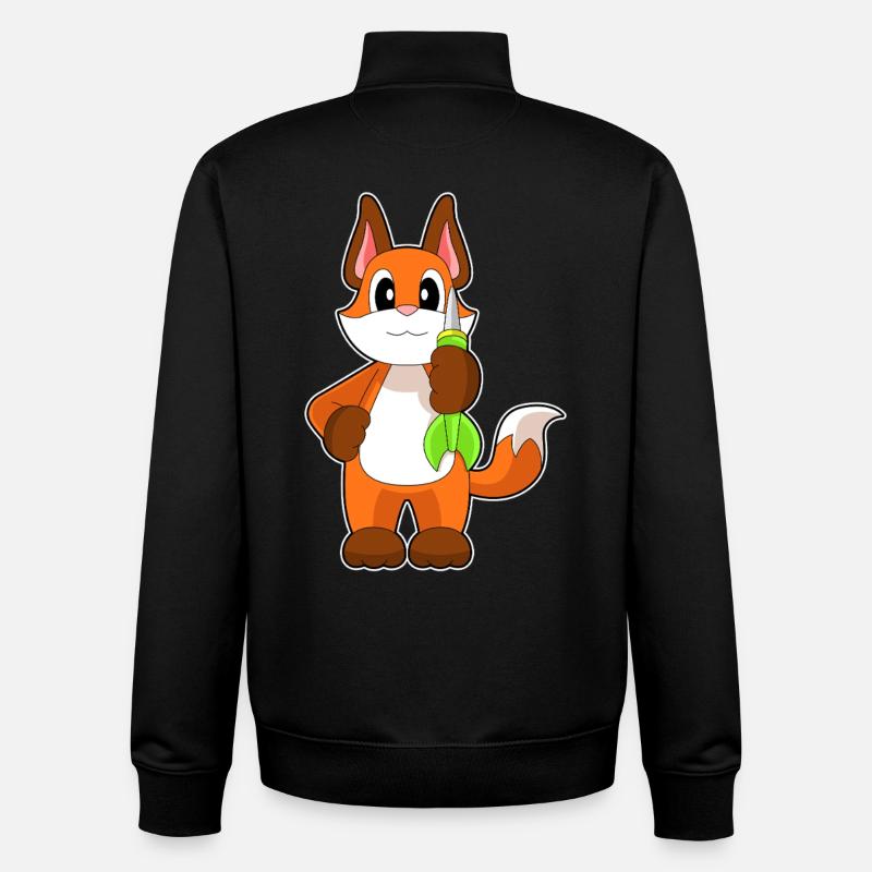 Fuchs Dart Dartpfeil - Unisex Organic Zip Sweatshirt von Stanley/Stella - Schwarz