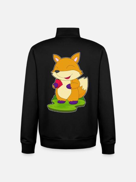 Fox Poker Poker Cards - Unisex Organic Zip Sweatshirt by Stanley/Stella - black