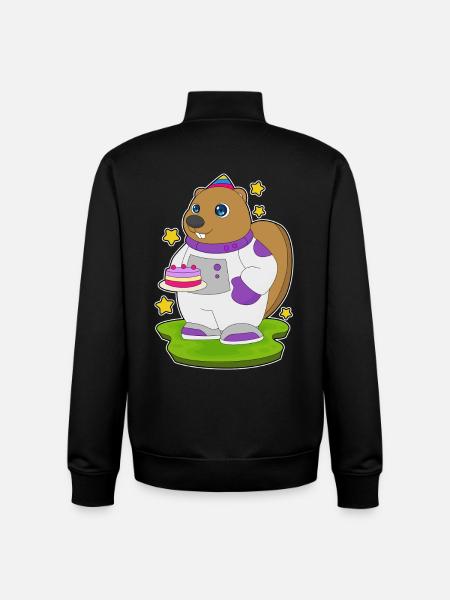 Beaver Anniversaire Astronaute - Sweat zippé unisexe en coton bio Stanley/Stella - noir