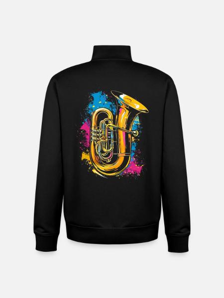 Tuba Streetart - Unisex Organic Zip Sweatshirt von Stanley/Stella - Schwarz
