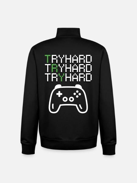 Real Tryhard Gamer Graphics - Unisex Organic Zip Sweatshirt by Stanley/Stella - black