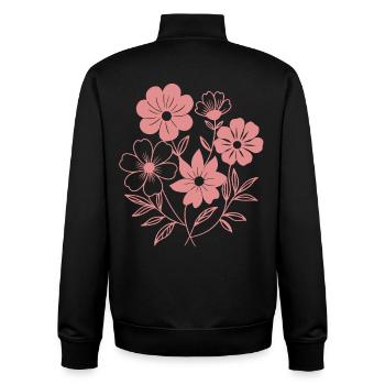 Blumen - Frühling - Sommer - Spruch - Unisex Organic Zip Sweatshirt von Stanley/Stella - Schwarz - Hinten - AI Model Male 185 light (185cm)