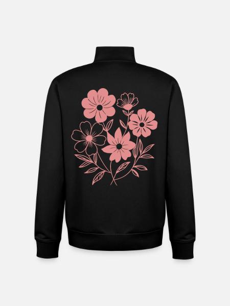 Flowers - Spring - Summer - Saying - Unisex Organic Zip Sweatshirt by Stanley/Stella - black