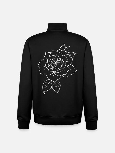 Roses - Fleurs - Fleurs - Dicton - Sweat zippé unisexe en coton bio Stanley/Stella - noir