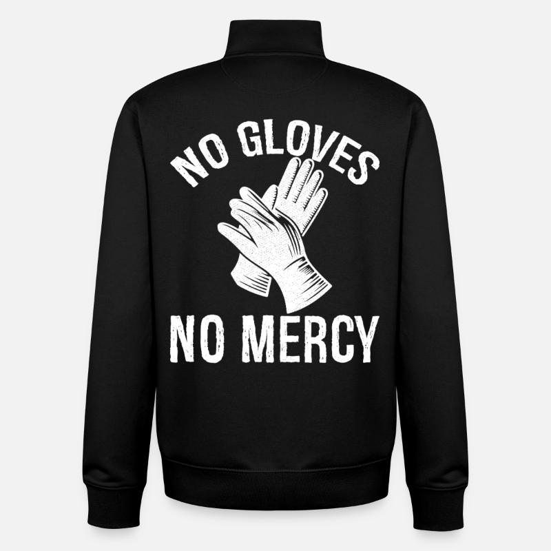 Pas de gants, pas de pitié - Sweat zippé unisexe en coton bio Stanley/Stella - noir