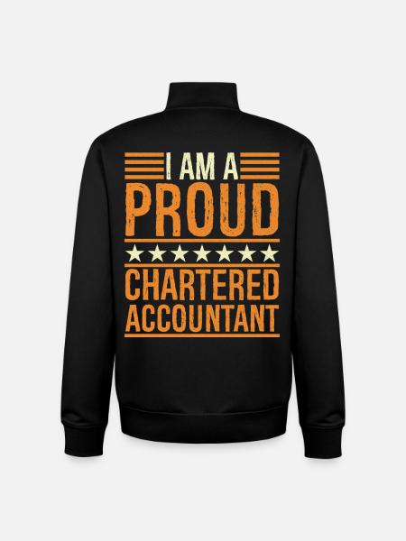 I am a proud chartered accountant - Unisex Organic Zip Sweatshirt by Stanley/Stella - black
