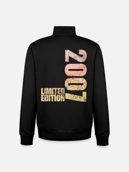 Limited Edition 2007 18th Birthday Gift - Unisex Organic Zip Sweatshirt by Stanley/Stella - black