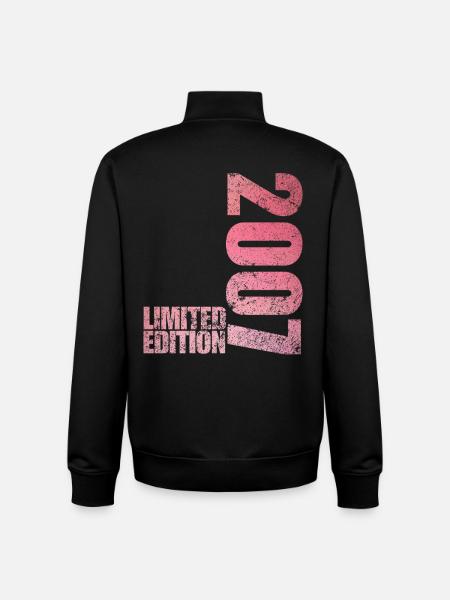 Limited Edition 2007 18th Birthday Gift - Unisex Organic Zip Sweatshirt by Stanley/Stella - black