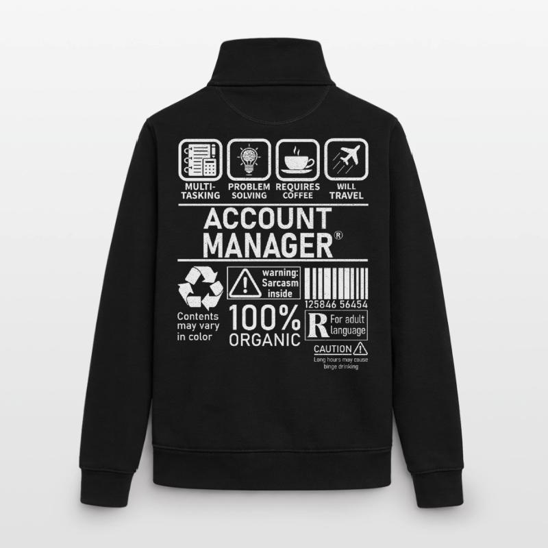account manager multi tasking problem solving Unisex Organic Zip Sweatshirt von Stanley/Stella