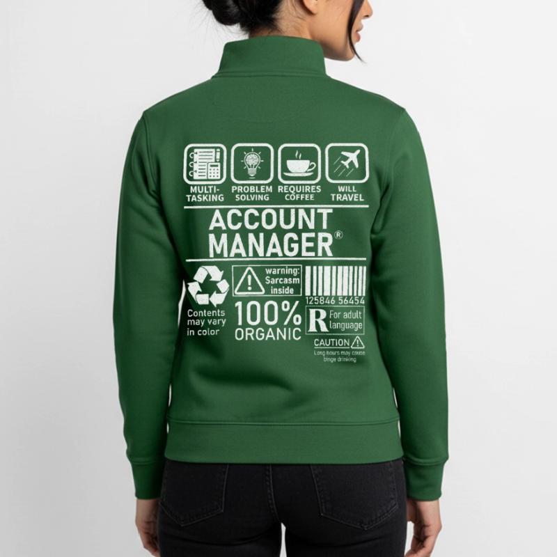 account manager multi tasking problem solving Unisex Organic Zip Sweatshirt von Stanley/Stella