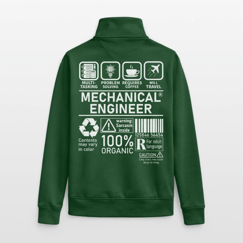 Mechanical Engineer multi tasking problem solving Unisex Organic Zip Sweatshirt by Stanley/Stella