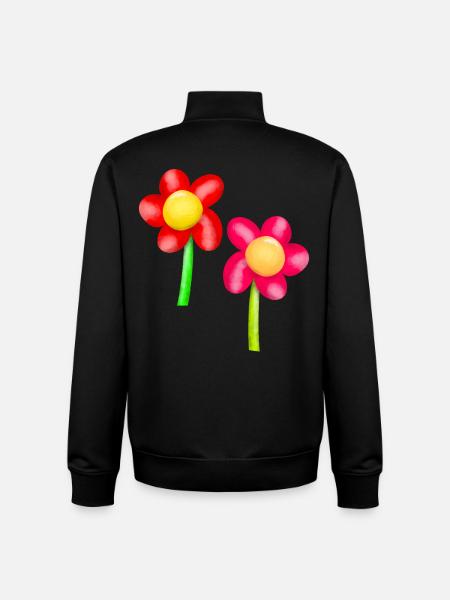 Flowers Flower Spring - Unisex Organic Zip Sweatshirt by Stanley/Stella - black
