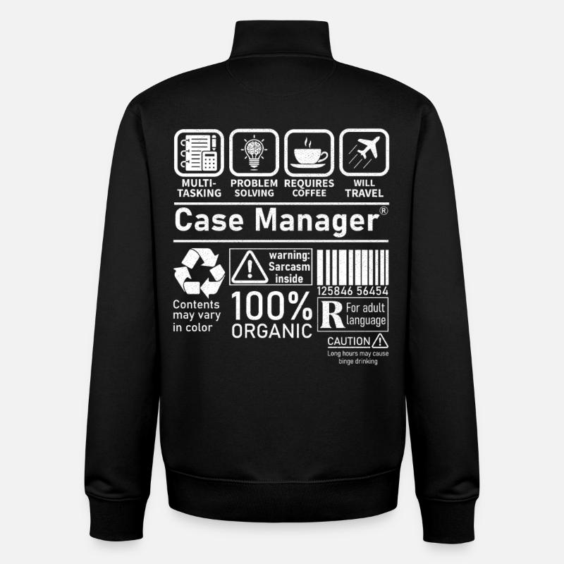 Case Manager multi tasking problem solving - Unisex Organic Zip Sweatshirt von Stanley/Stella - Schwarz