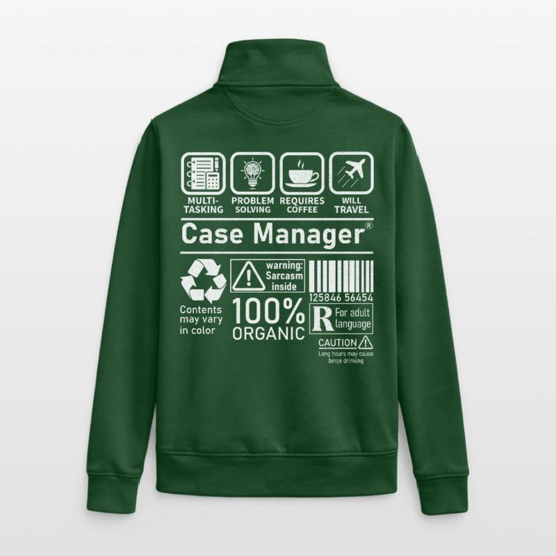 Case Manager multi tasking problem solving Unisex Organic Zip Sweatshirt by Stanley/Stella