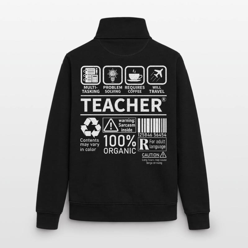 La résolution de problèmes multitâches de l’enseignant nécessite Sweat zippé unisexe en coton bio Stanley/Stella