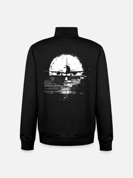 Airliner - Unisex Organic Zip Sweatshirt by Stanley/Stella - black