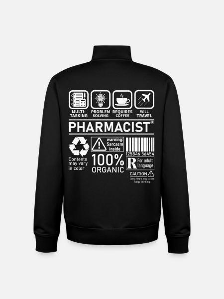 Pharmacist multi tasking problem solving - Unisex Organic Zip Sweatshirt by Stanley/Stella - black