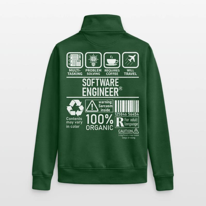 Software Engineer multi tasking problem solving Unisex Organic Zip Sweatshirt von Stanley/Stella