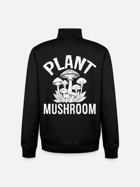 Champignon végétal - Sweat zippé unisexe en coton bio Stanley/Stella - noir