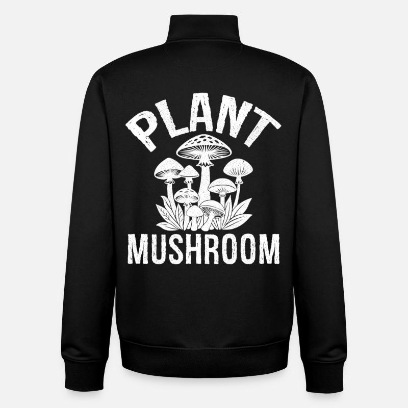 Champignon végétal - Sweat zippé unisexe en coton bio Stanley/Stella - noir