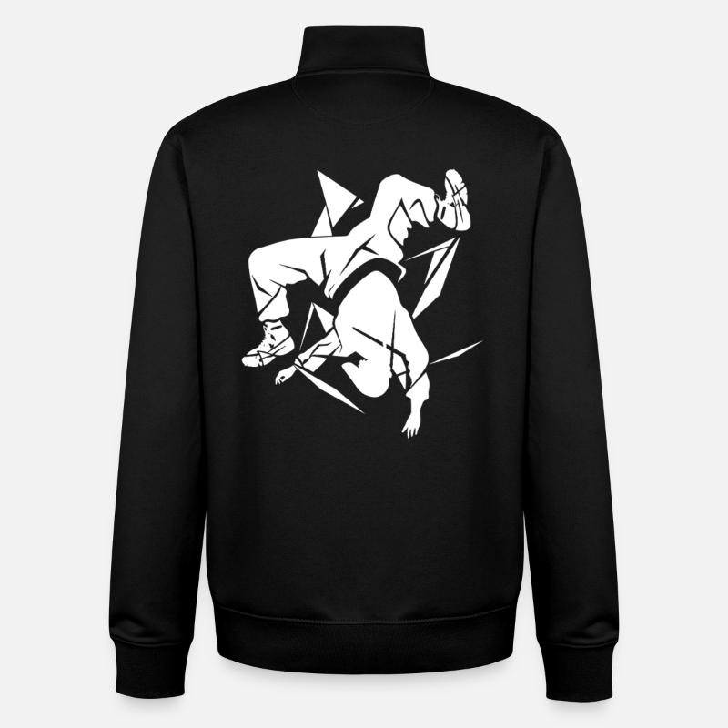Breakdancer Skizze - Unisex Organic Zip Sweatshirt von Stanley/Stella - Schwarz