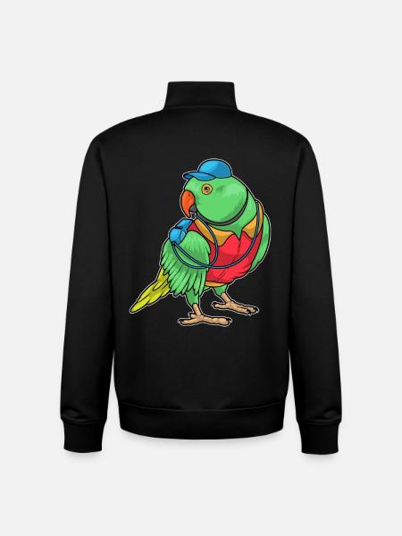 Sifflet d’arbitre Parrot - Sweat zippé unisexe en coton bio Stanley/Stella - noir
