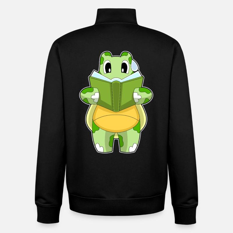 Turtle Book - Unisex Organic Zip Sweatshirt by Stanley/Stella - black