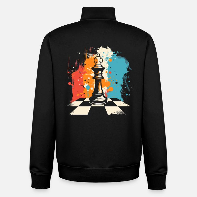 Schachfigur - Unisex Organic Zip Sweatshirt von Stanley/Stella - Schwarz