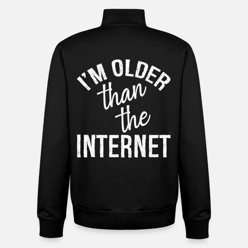 I'm older than the Internet - Unisex Organic Zip Sweatshirt von Stanley/Stella - Schwarz