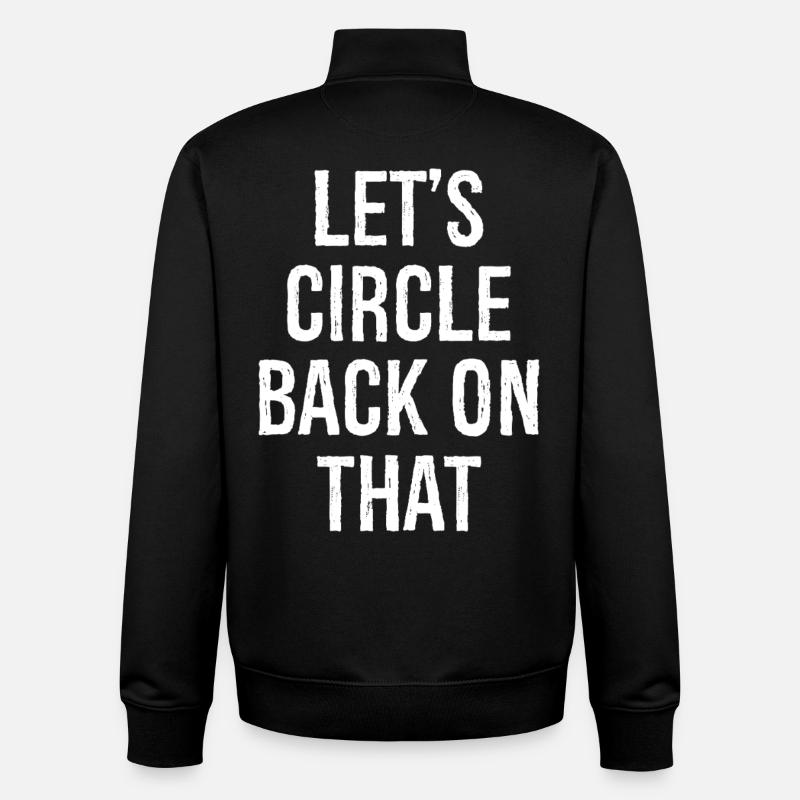 let's circle back on that - Unisex Organic Zip Sweatshirt von Stanley/Stella - Schwarz
