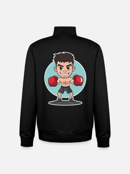 Boxer Comic Look - Unisex Organic Zip Sweatshirt by Stanley/Stella - black