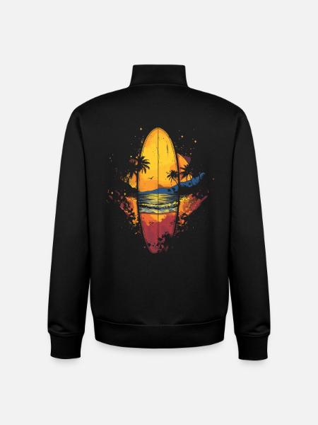 Surfboard - Unisex Organic Zip Sweatshirt by Stanley/Stella - black