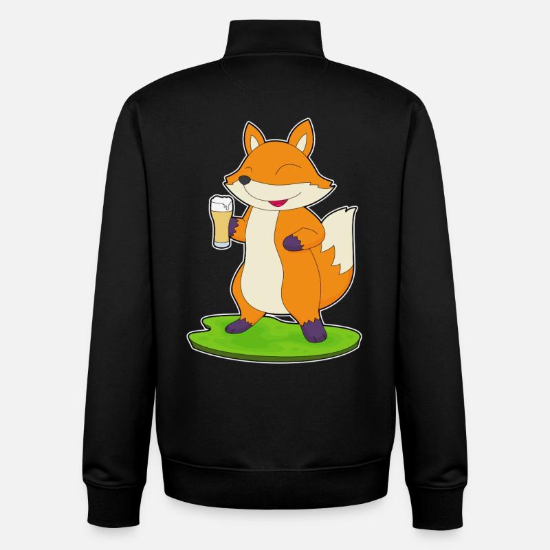Fuchs Bier - Unisex Organic Zip Sweatshirt von Stanley/Stella - Schwarz