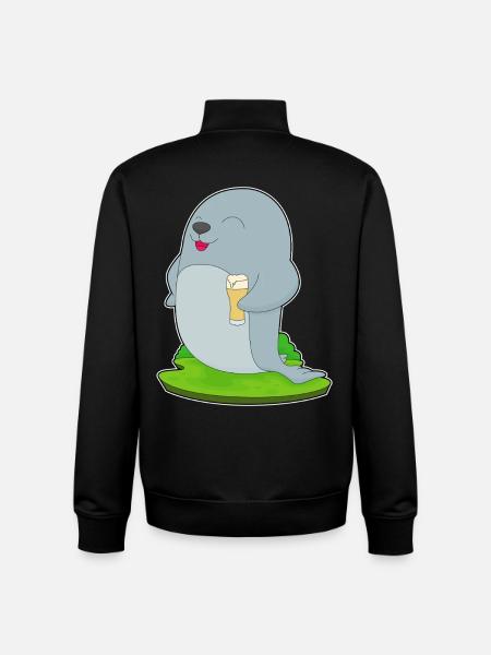 Seehund Bier - Unisex Organic Zip Sweatshirt von Stanley/Stella - Schwarz
