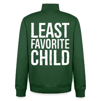 Enfant le moins aimé - Sweat zippé unisexe en coton bio Stanley/Stella - vert bouteille - Dos - AI Model Male 185 dark (185cm)