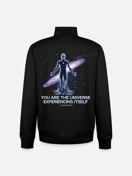 Galactic Self | Alan Watts Cosmic Quote - Unisex Organic Zip Sweatshirt by Stanley/Stella - black