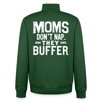 Moms Don’t Nap They Buffer Lustig Mama Geschenk - Unisex Organic Zip Sweatshirt von Stanley/Stella - Flaschengrün - Hinten - AI Model Male 185 dark (185cm)