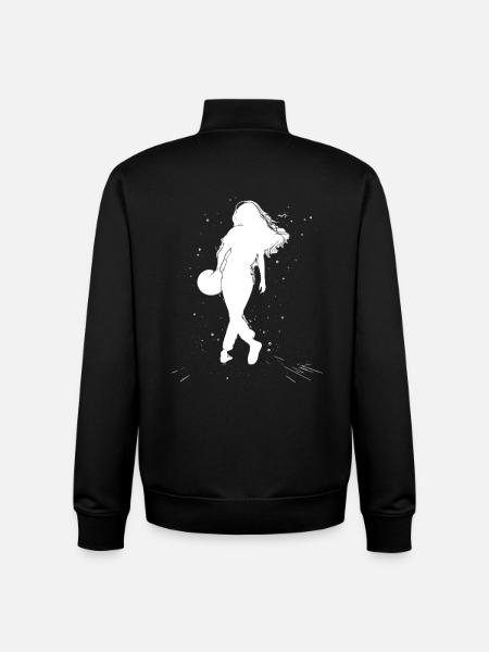 Filles bowler - Sweat zippé unisexe en coton bio Stanley/Stella - noir
