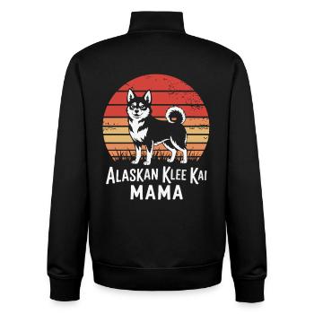 Alaskan Klee Kai Mama - Unisex Organic Zip Sweatshirt von Stanley/Stella - Schwarz - Hinten - AI Model Male 185 light (185cm)