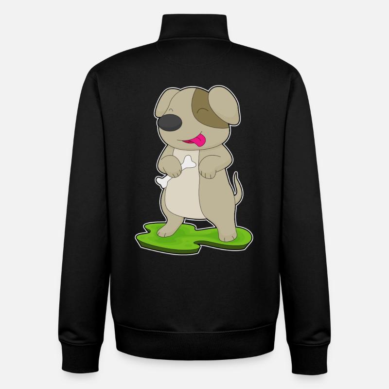 Os de chien - Sweat zippé unisexe en coton bio Stanley/Stella - noir