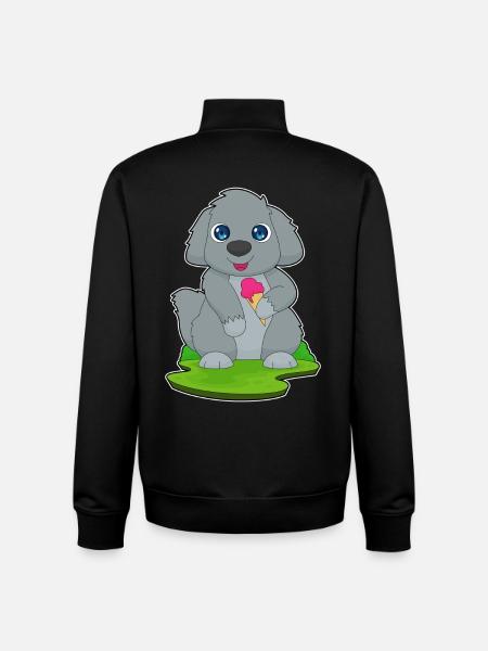 Dog Waffle Cream - Unisex Organic Zip Sweatshirt by Stanley/Stella - black