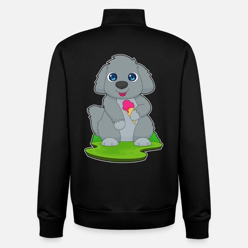 Hund Waffeleis - Unisex Organic Zip Sweatshirt von Stanley/Stella - Schwarz