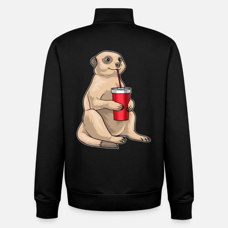 Erdmännchen Becher - Unisex Organic Zip Sweatshirt von Stanley/Stella - Schwarz