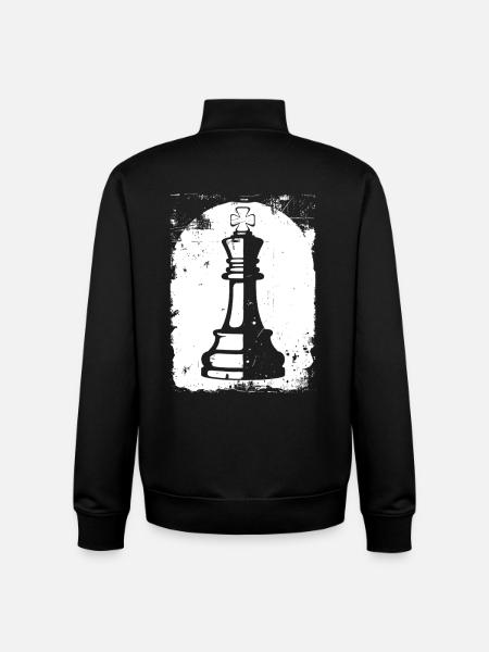 Chess Pieces Drawing - Unisex Organic Zip Sweatshirt by Stanley/Stella - black