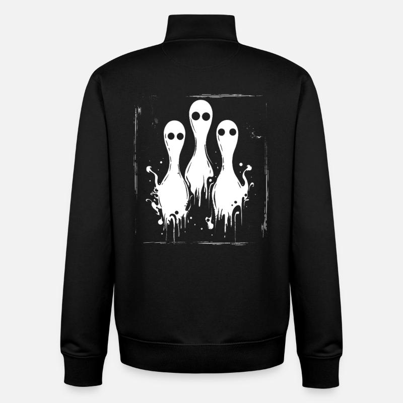 Bowling Pins Halloween - Unisex Organic Zip Sweatshirt by Stanley/Stella - black