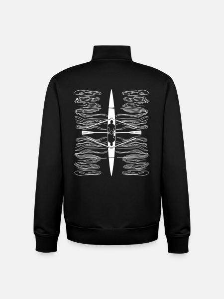 Rowing Drawing - Unisex Organic Zip Sweatshirt by Stanley/Stella - black