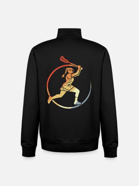 Women's Lacrosse - Unisex Organic Zip Sweatshirt by Stanley/Stella - black