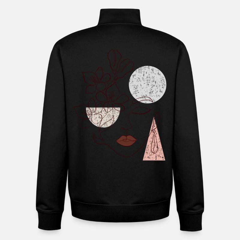 Love and joy - Unisex Organic Zip Sweatshirt by Stanley/Stella - black