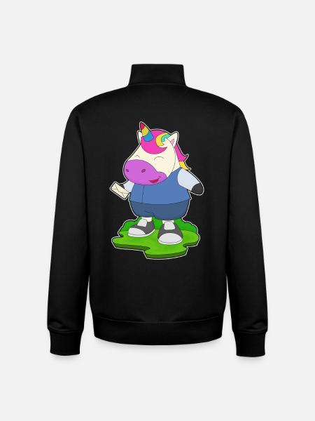 Einhorn Brief - Unisex Organic Zip Sweatshirt von Stanley/Stella - Schwarz